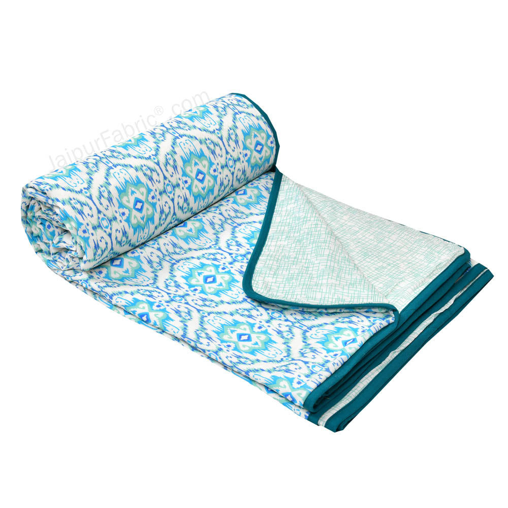 The Illusion Blueish Double Bed Dohar Blanketq